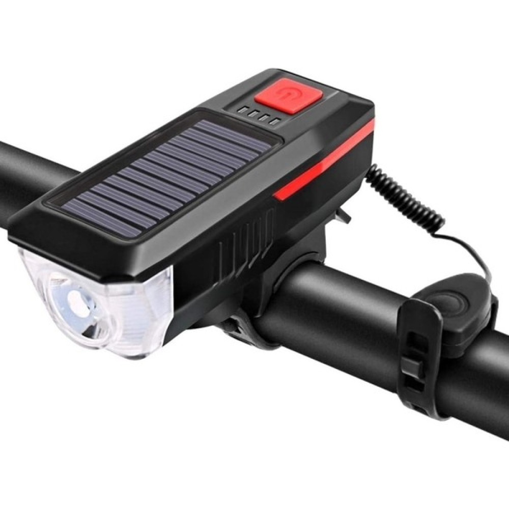 Raicon Güneş Enerjili USB Şarjlı Bisiklet Lambası Fener Ön Far Işık Aydınlatma Kornalı Bisiklet Aksesuarları Fiyatı