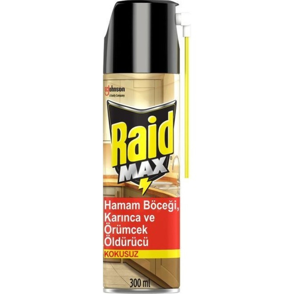 Raid Böcek Öldürücü Sprey, 300 ml (Hamam Böceği, Karınca ve Örümceklere Karşı) Sinek-Kene-Haşere Kovucu Fiyatı