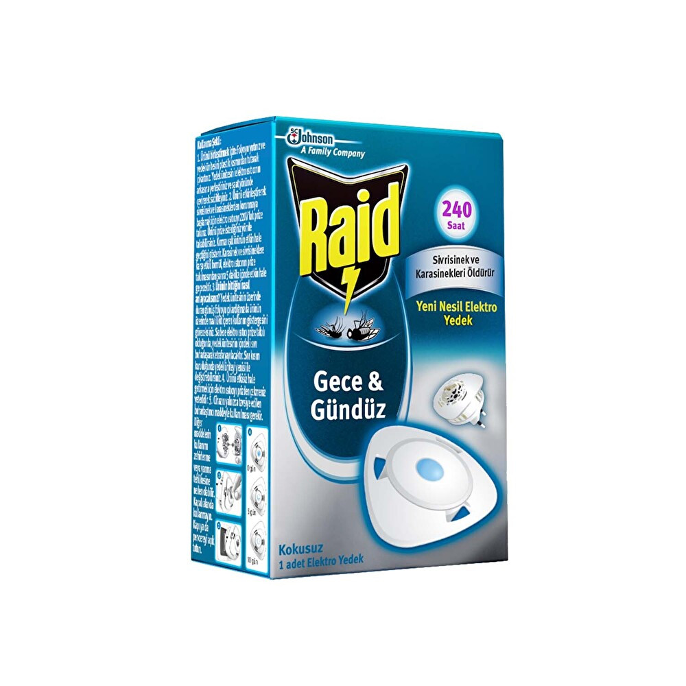 Raid Gece & Gündüz Sinekkovar 1 Yedek 240 Saat Etki (Sivrisinek Ve Karasineklere Karşı) Sağlık Fiyatı