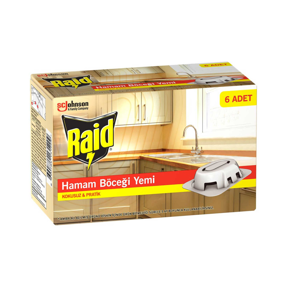 Raid Hamam Böceği Yemi 6'lı Paket Kokusuz Diğer Fiyatı