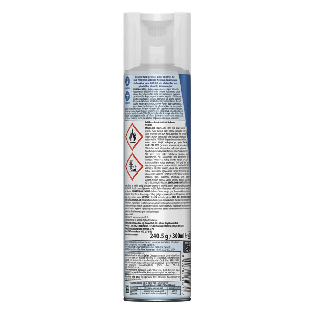 Raid Pure Sinek Öldürücü Kokusuz 300 ml
