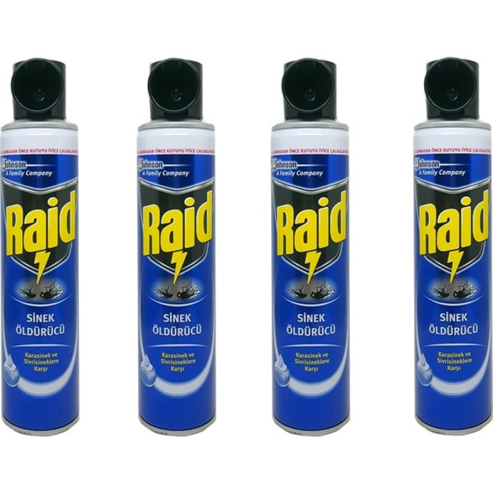 Raid Sinek Öldürücü Sprey 300 ml x 4 Sinek-Kene-Haşere Kovucu Fiyatı