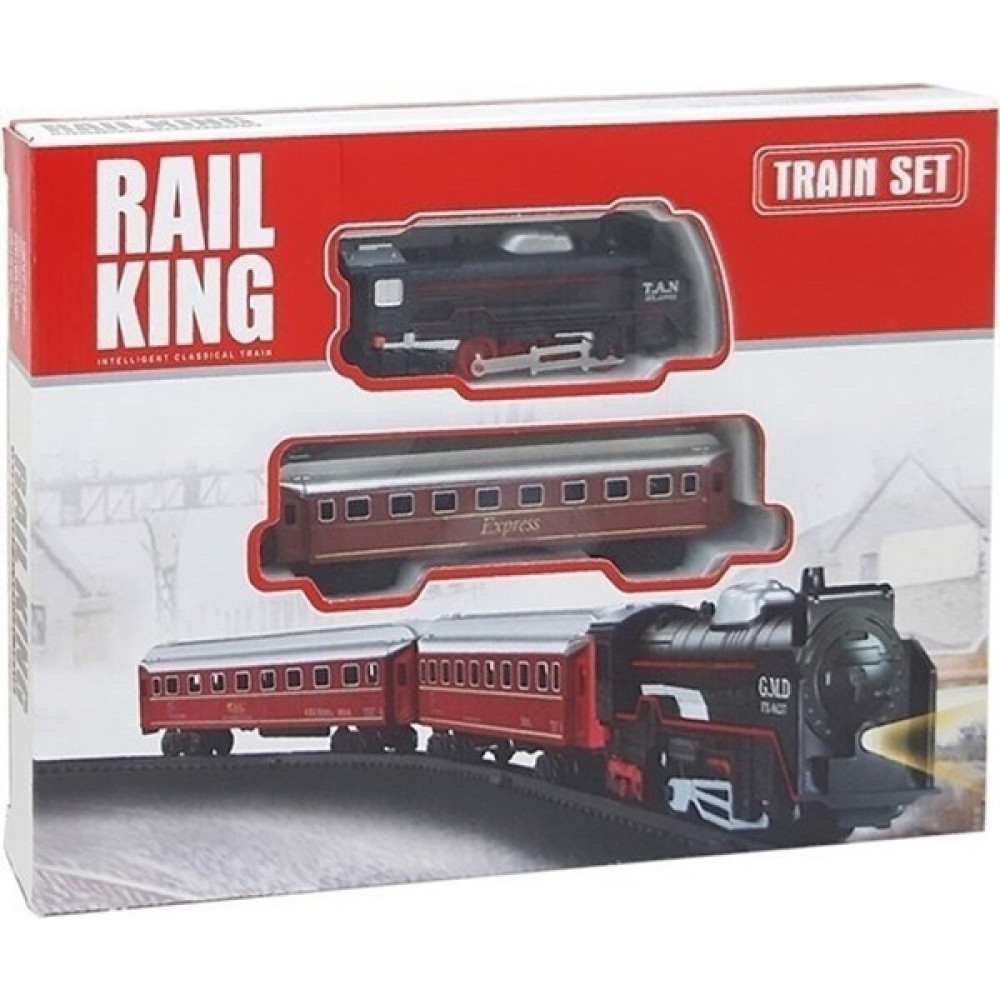 Rail King Oyuncak Tren Seti Pilli 12 Parça Raylı Vagonlu Kara Tren Oyuncak Tren - Askeri Yeşil Oyuncak Araç Fiyatı