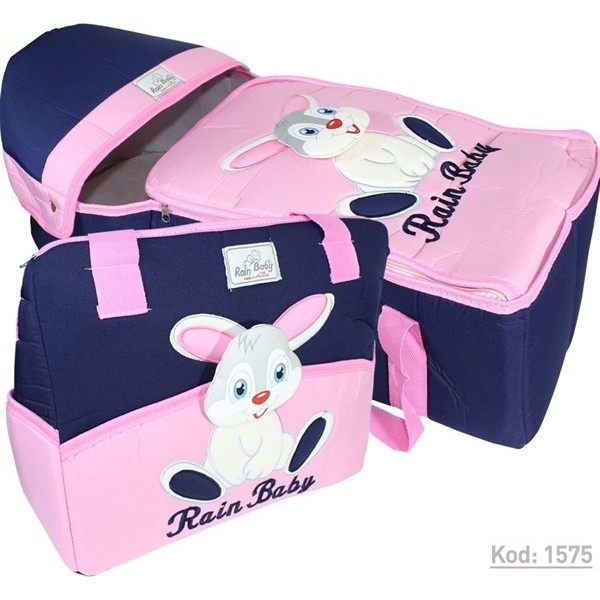 Rain Baby Kabartma Tavşanlı Pembe Bebek Taşıma Seti K1575 Bebek Oyun Parkı & Beşikleri Fiyatı