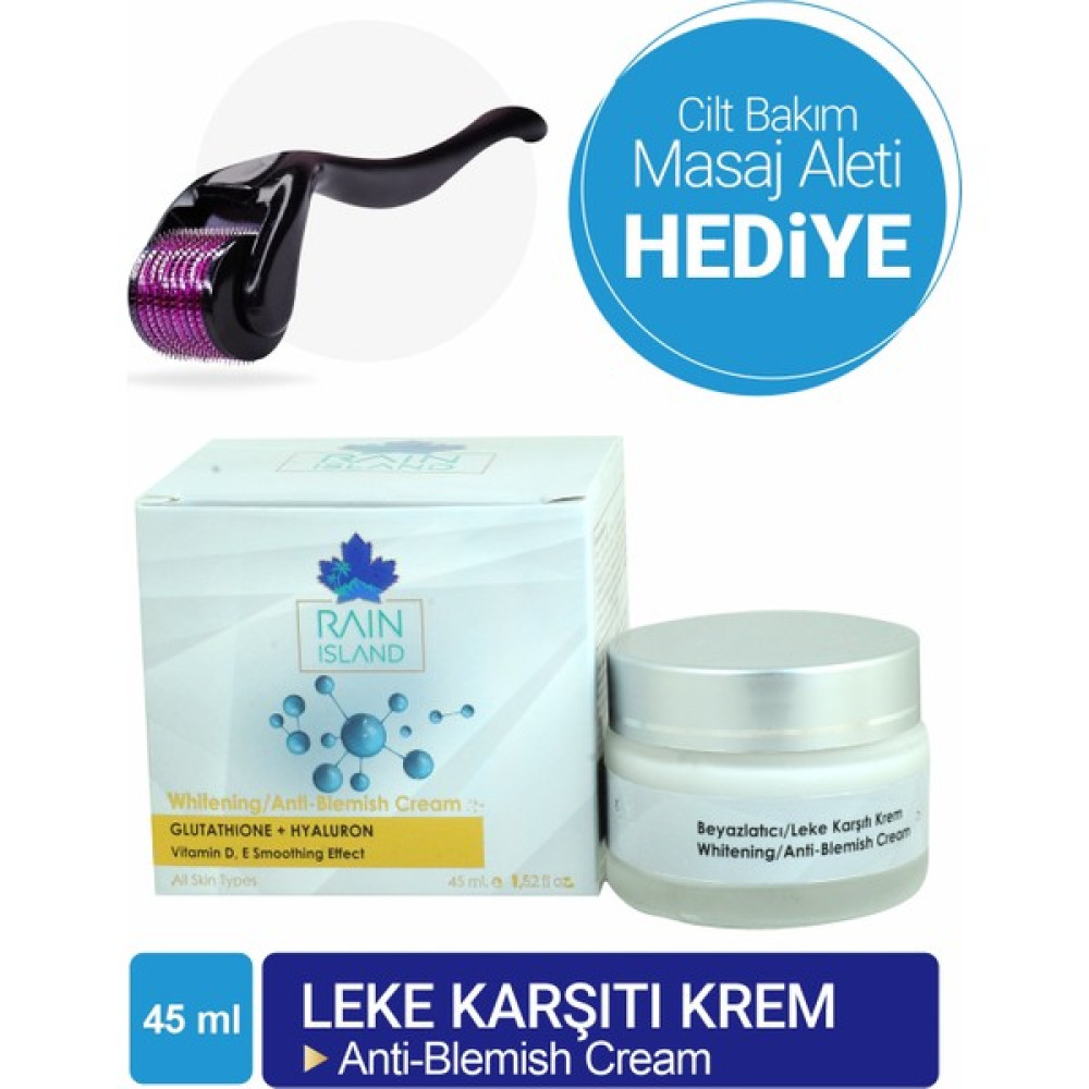 Rain Island Beyazlatıcı / Leke Karşıtı Krem + Titanyum Uçlu Cilt Masaj Aleti (Hediye) Leke Kremi Fiyatı
