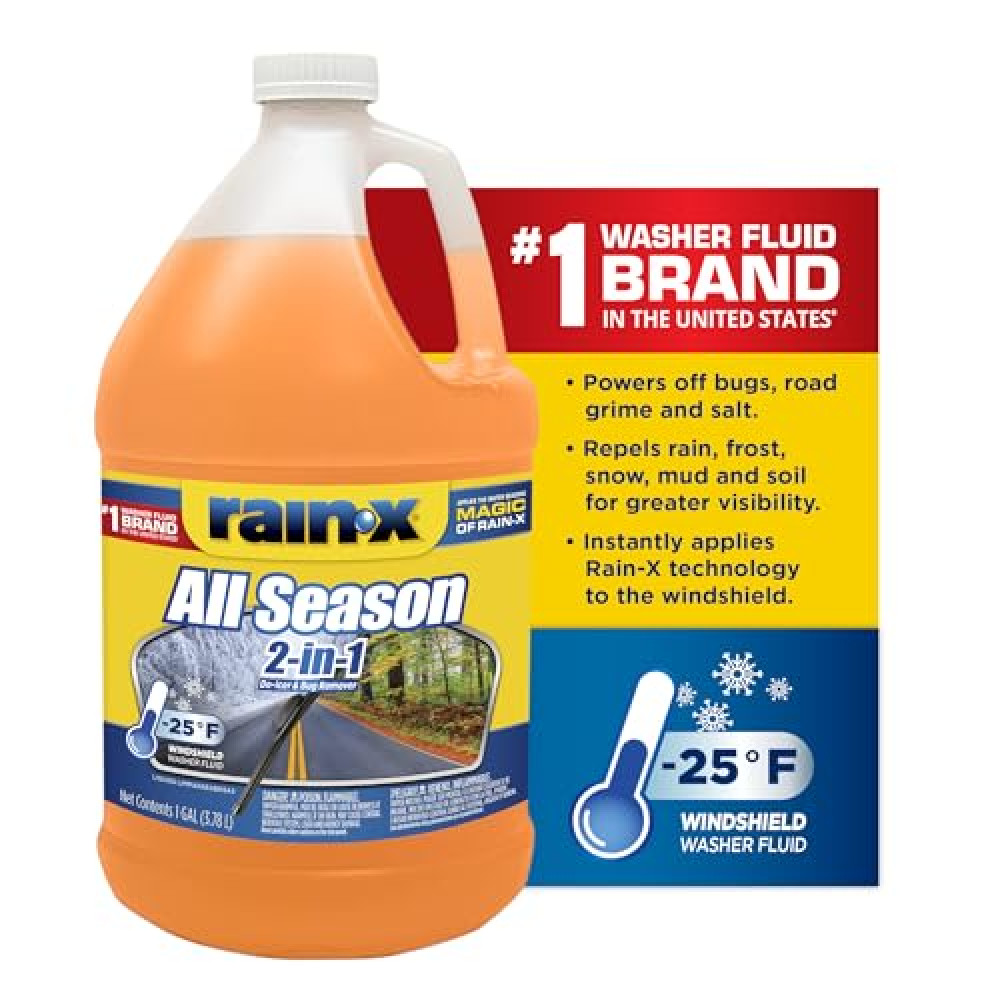 Rain-X All Season 2-In-1 Windshield Washer -25°F - 1 Gallon