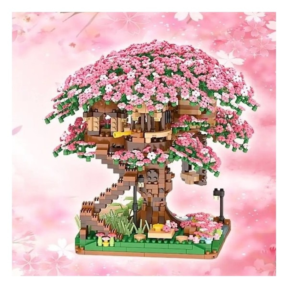 Rajarm Mini Sakura Ağacı Ev Yapı Taşları Kiraz Çiçesi Bitki Şehir Sokak Görünümü Tuğla Oyun 2140 Parça (Yurt Dışından) - Süper Kahramanlar Legolar ( Yapım Oyuncakları ) Fiyatı