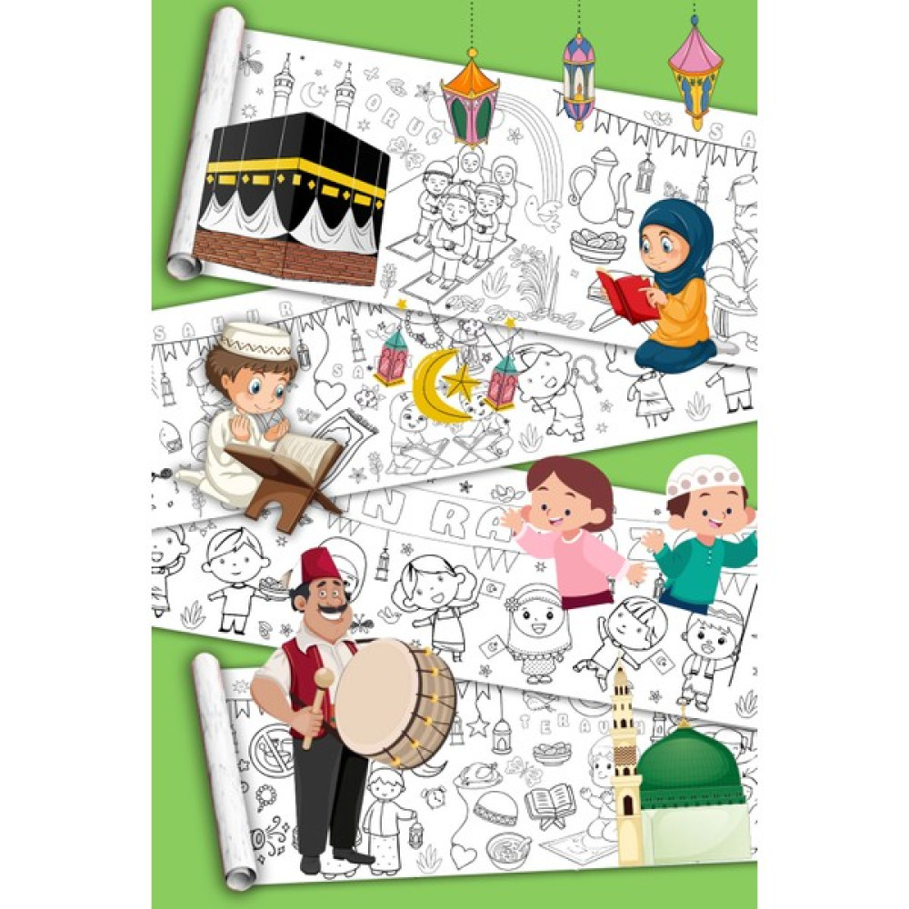 Ramazan Ayı - Oruç Temalı Dev Boyama Kağıdı - Çocuk Boyama Rulosu - Büyük Boy 5 Metre Uzunluk Aktivite & Eğitici Kitaplar Fiyatı