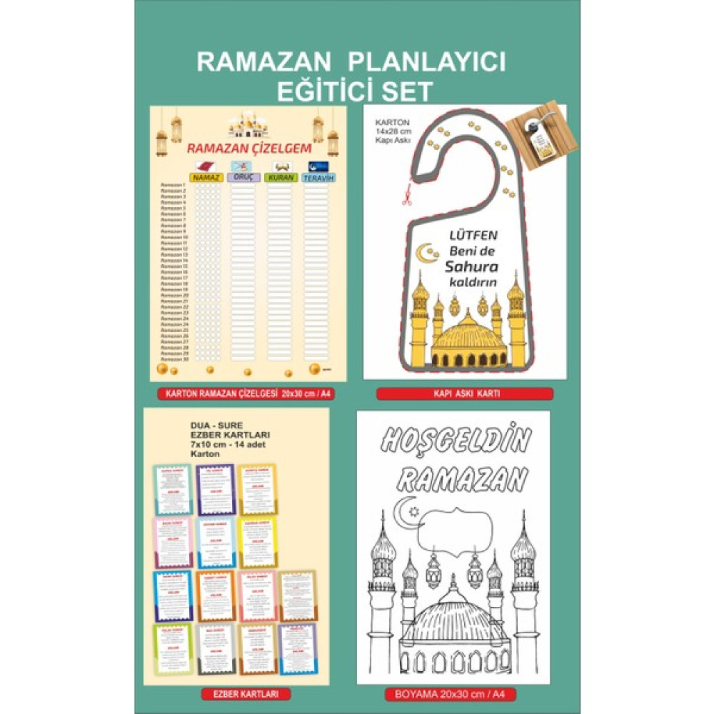 Ramazan Planlayıcı Eğitici Set Çocuklara Özel Dua Etkinlik Eğitici Oyuncak Fiyatı