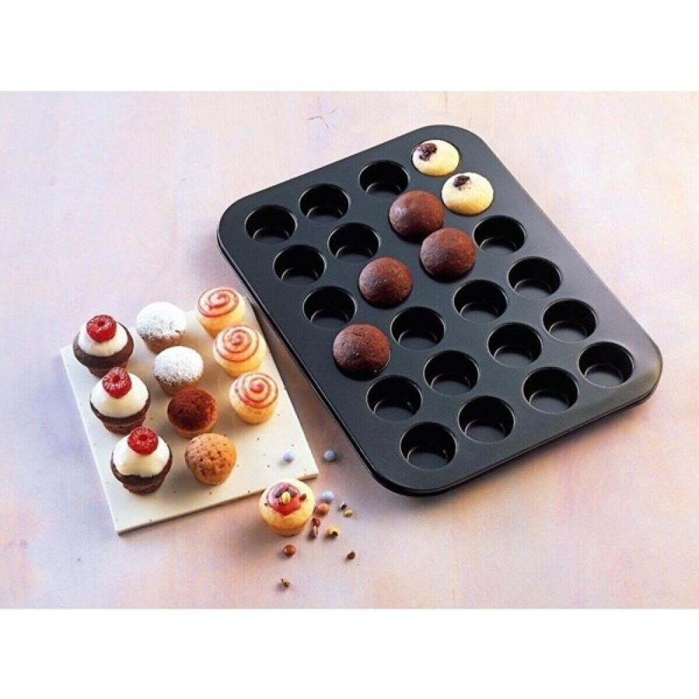 Ramdet 24 bölmeli yanmaz ve yapışmaz kek kapsülü yapışmaz mini tart kek kapsülü muffin ekler kalıbı 35-27 cm Kek Kalıpları Fiyatı