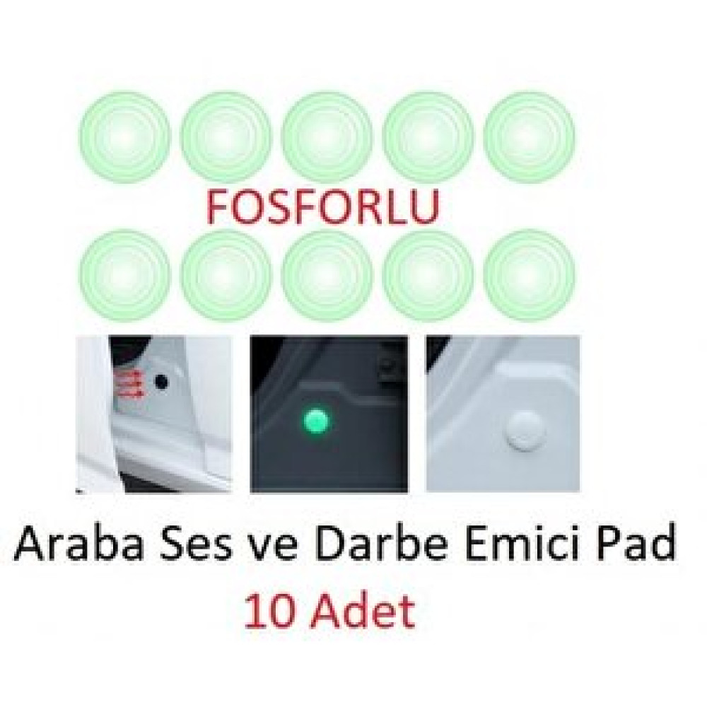 Ramdet Fosforlu Araba Kapı Kaput Bagaj Koruyucu 10'lu Ped Fosforlu Ses Darbe Emici Conta Oto Kapı Çarpma Önleyici Ara Atkı - Tavan Çıtası Fiyatı