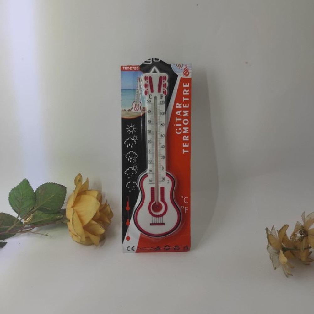 Ramdet Gitar Tasarımlı Termometre 5-21 cm Oda Sıcaklığı ve Sıcaklık Ölçme Termometresi Civalı Duvar Askılı Termometre Termometre & Higrometre Fiyatı