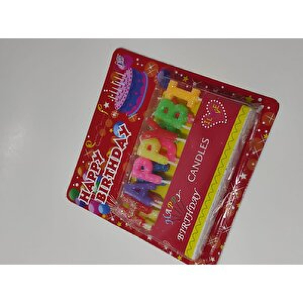 Ramdet Happy Birthday Yazılı Renkli Pasta Mumu Yaş Pasta Mumu Pasta Süsü Dekoratif Mum Fiyatı