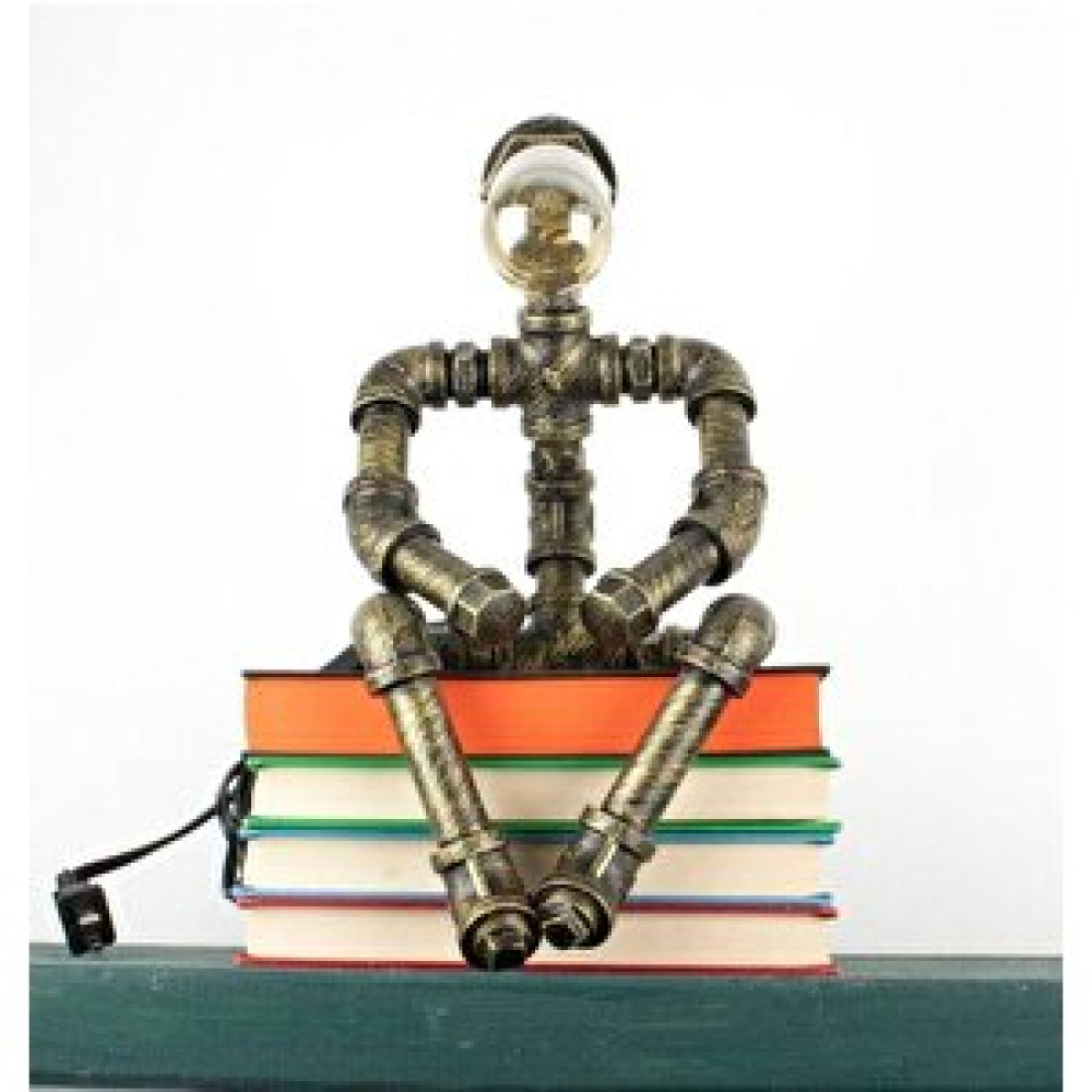 Ramdet Robot Tasarım Retro Masa Lambası Rustik Endestriyel Tasarım Başucu Lambası Kitap Okuma Lambası Avize Fiyatı