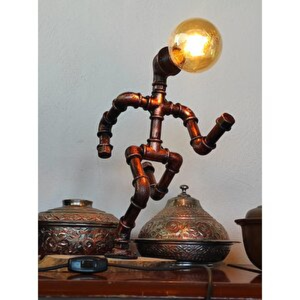 Ramdet Rustik Masa Lambası El Yapımı Robot Tasarım Kitap Okuma Lambası Retro Başucu Lambası Avize Fiyatı
