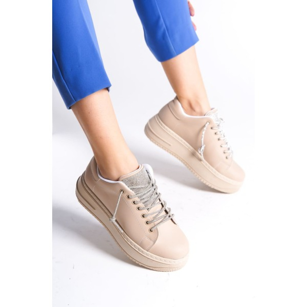 Ramer Della Bağcıklı Ortopedik Taban Taşlı Kadın Sneaker Ayakkabı Tt Ten Spor Ayakkabı Fiyatı