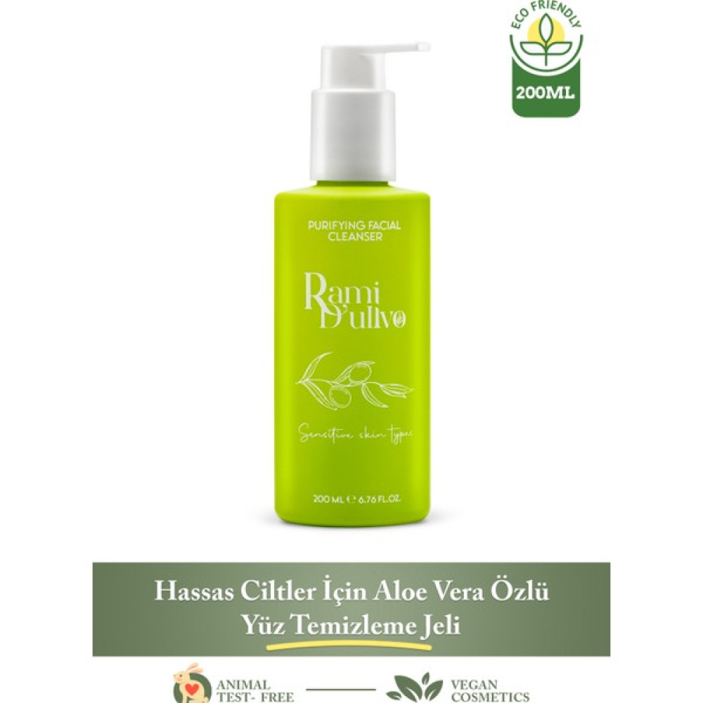 Rami D'ulivo Hassas Ciltler İçin Aloe Vera Özlü Yüz Temizleme Jeli Cilt Temizleme ve Peeling Fiyatı