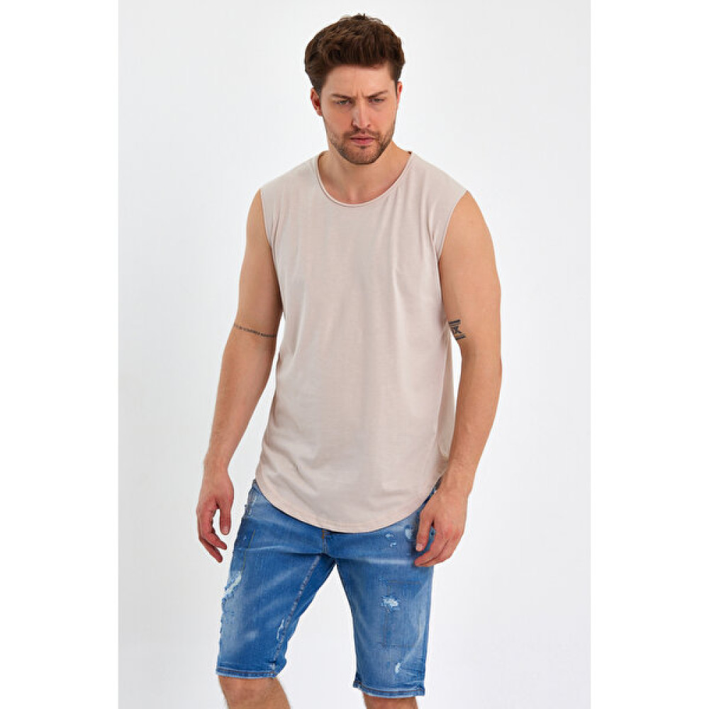 Rammers Pis Yaka Oval Kesim Basic Sıfır Kol Tişört Pamuk Erkek T-shirt Fiyatı