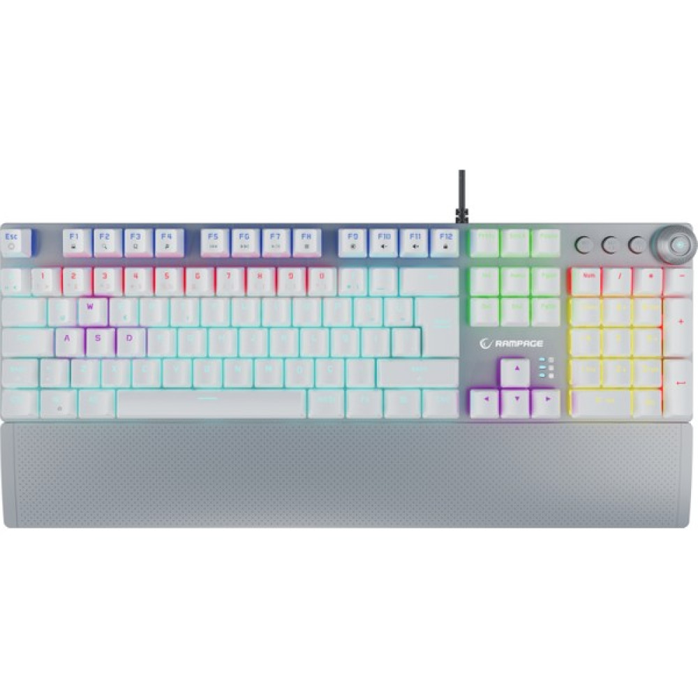 Rampage KB-R28 Blade Plus Beyaz Gökkuşağı Tam Türkçe Red Switch Mekanik Klavye Gaming Klavye Oyuncu Klavye Oto Boyaları Fiyatı