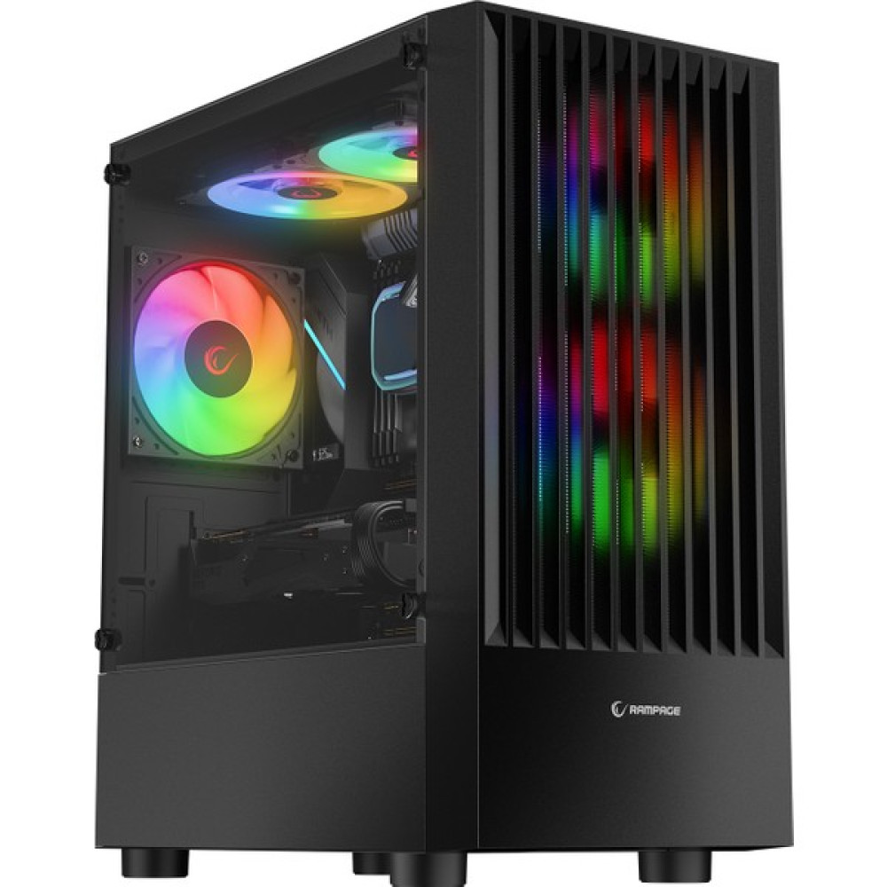 Rampage Lyra Mesh Temperli Camlı Siyah 3* 12CM Rgb Fan M-Atx Mini-T Gaming Oyuncu Kasası PC Kasaları Fiyatı