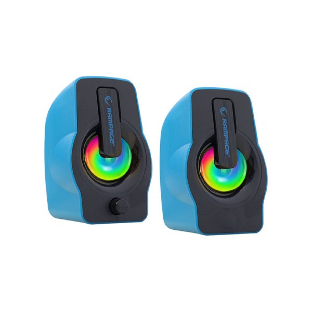 Rampage Rms-G7 Falsetto 6W 1+1 7 Led Işıklı Desktop USB Speaker Mavi Oto Boyaları Fiyatı