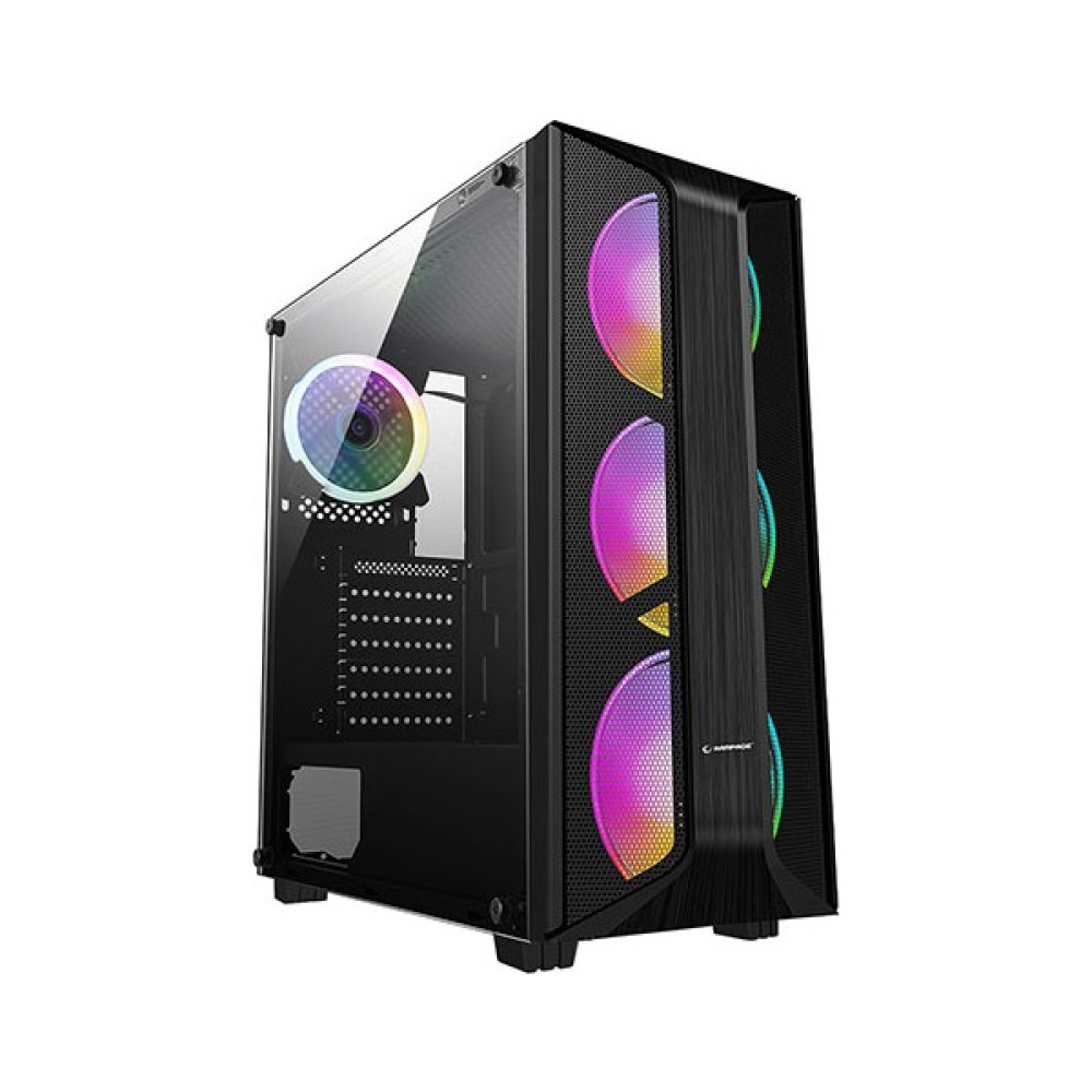 Rampage Saioler Temper Camlı 600W 80 Plus Bronze Siyah 4 x 12 cm Rainbow Fanlı Bilgisayar Kasa PC Kasaları Fiyatı
