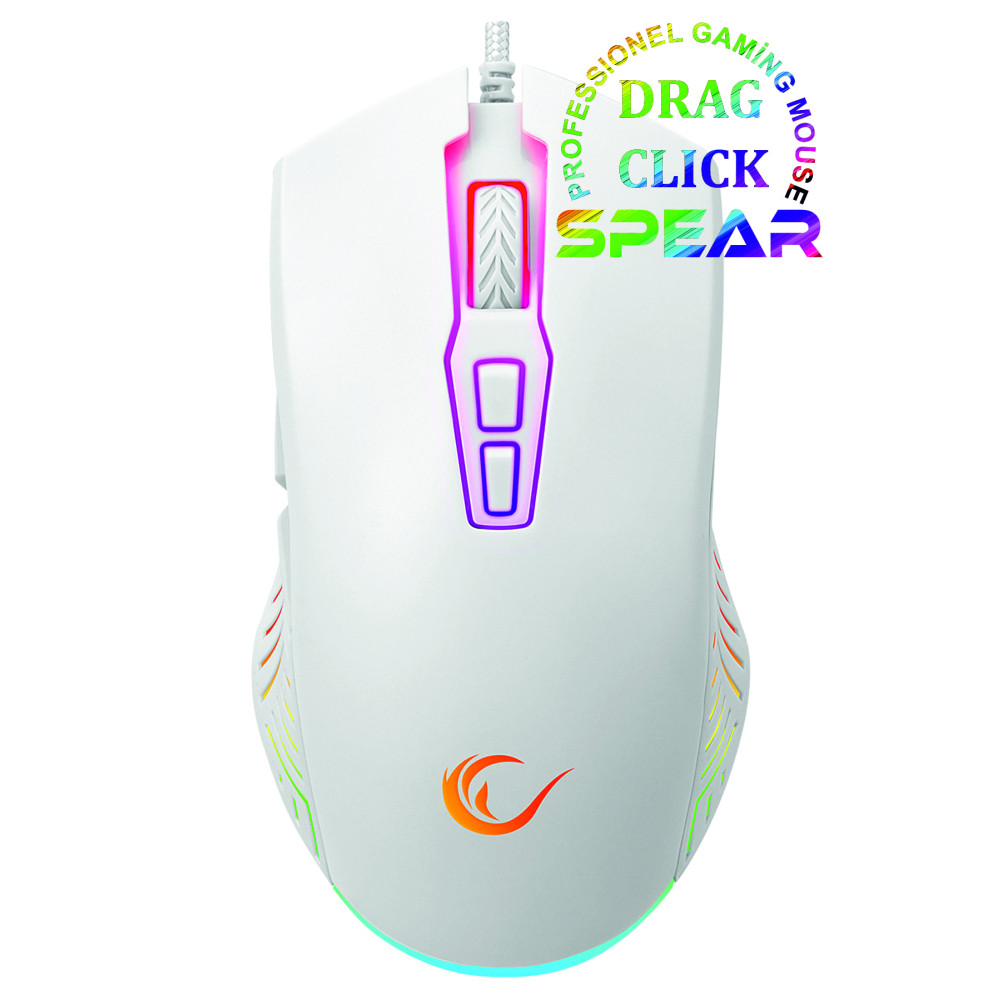 Rampage Smx-g68 Spear 7200 Dpı Rgb Ledli 7d Makrolu Beyaz Drag Clik Gaming Oyuncu Mouse Oyuncu Mouse Fiyatı