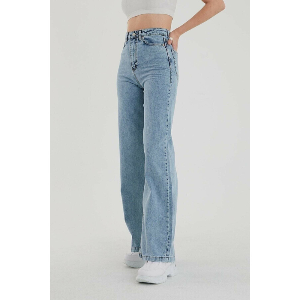 Ramrod Julia 90s Kar Yıkama Mavi Likralı Süper Yüksek Bel Salaş Jeans Palazzo Pantolon 32 Beden Bayan Jeans / Kot Pantolon Fiyatı