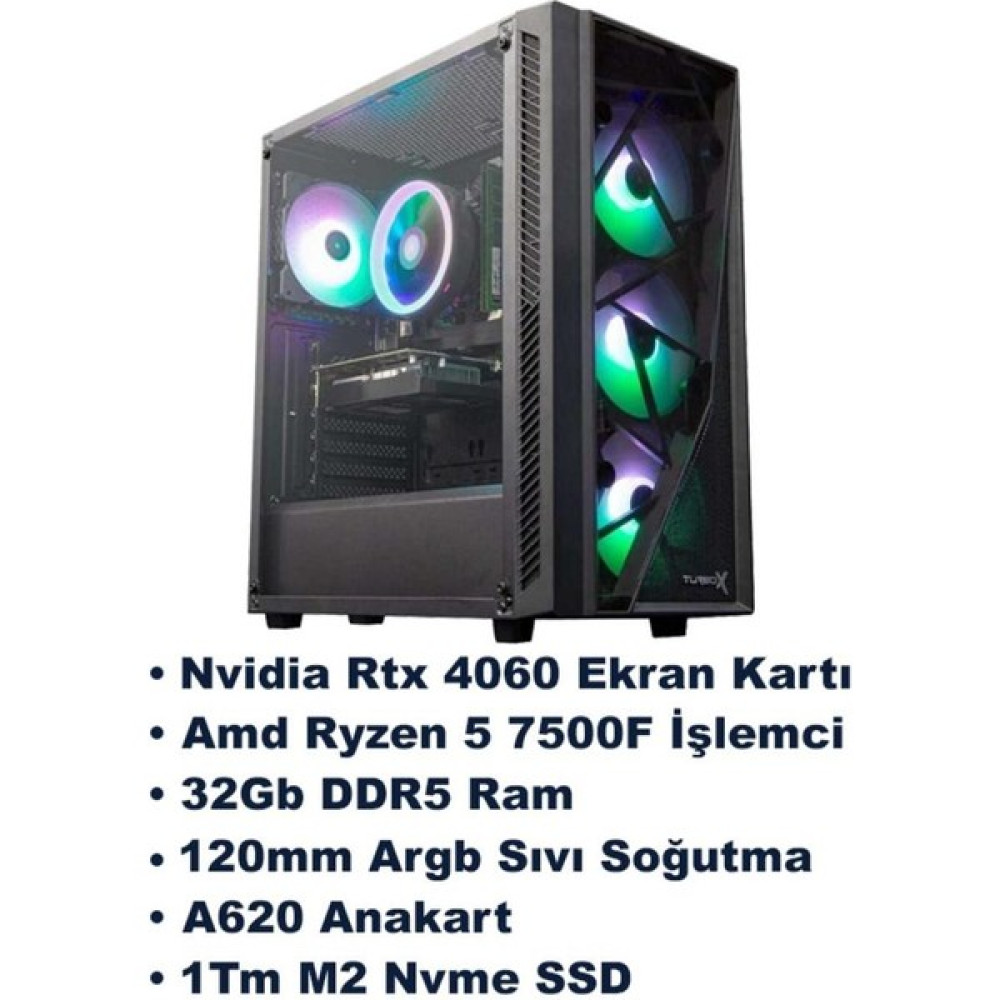Ramtech Ryzen 5 7500F 32GB Ddr5 Ram Rtx 4060 1tb M2 SSD Sıvı Soğutmalı Güncel Sistem Oto Boyaları Fiyatı
