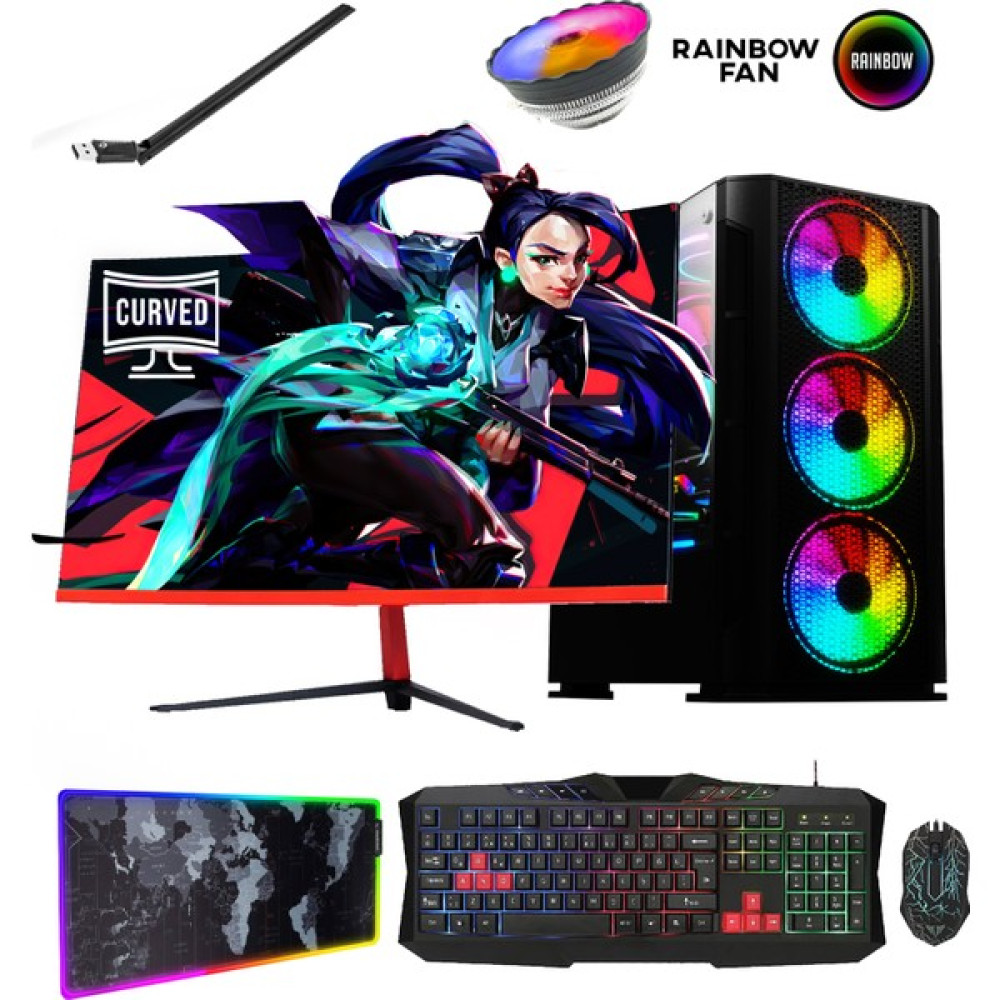 Ramtech Stunner X10 I5 4570 16GB Ram 512GB SSD GTX1050TI 4gb 23.6 Curved Monitörlü Oyuncu Pc Masaüstü Bilgisayar Fiyatı