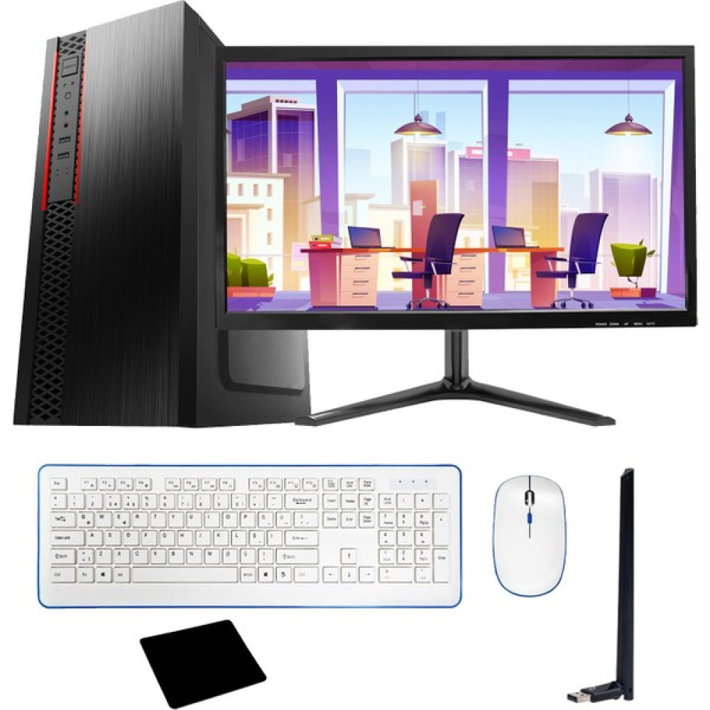 Ramtech Workforce WF395 I7-10700F 8gb Ram 256GB SSD R5-230 19.5" Masaüstü Ofis Bilgisayarı Masaüstü Bilgisayar Fiyatı