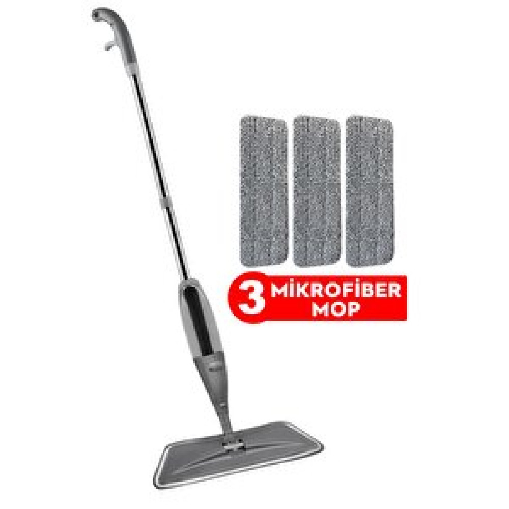 Ramy Sprey Mop Gri̇ 3 Yedek Moplu Temi̇zli̇k Seti̇ Paspas Fiyatı