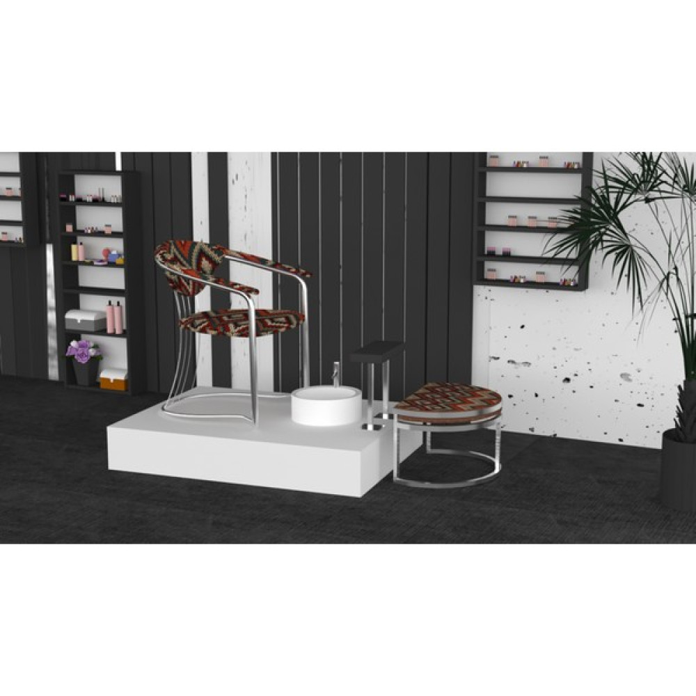 Ran İç Mimarlık Gözde Pedikür Standı - Pedikür Platform - Beyaz - Gümüş Oto Boyaları Fiyatı