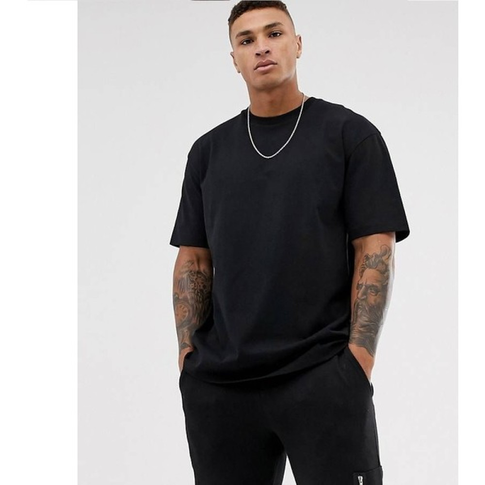 Ranesa Siyah Oversize Basic Tshirt Erkek T-shirt Fiyatı