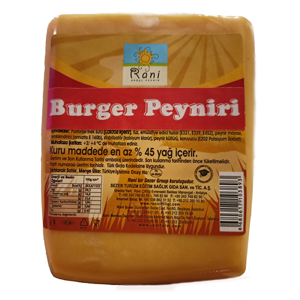 Rani Çiftliği Blok Burger Peyniri Kg Peynir Fiyatı