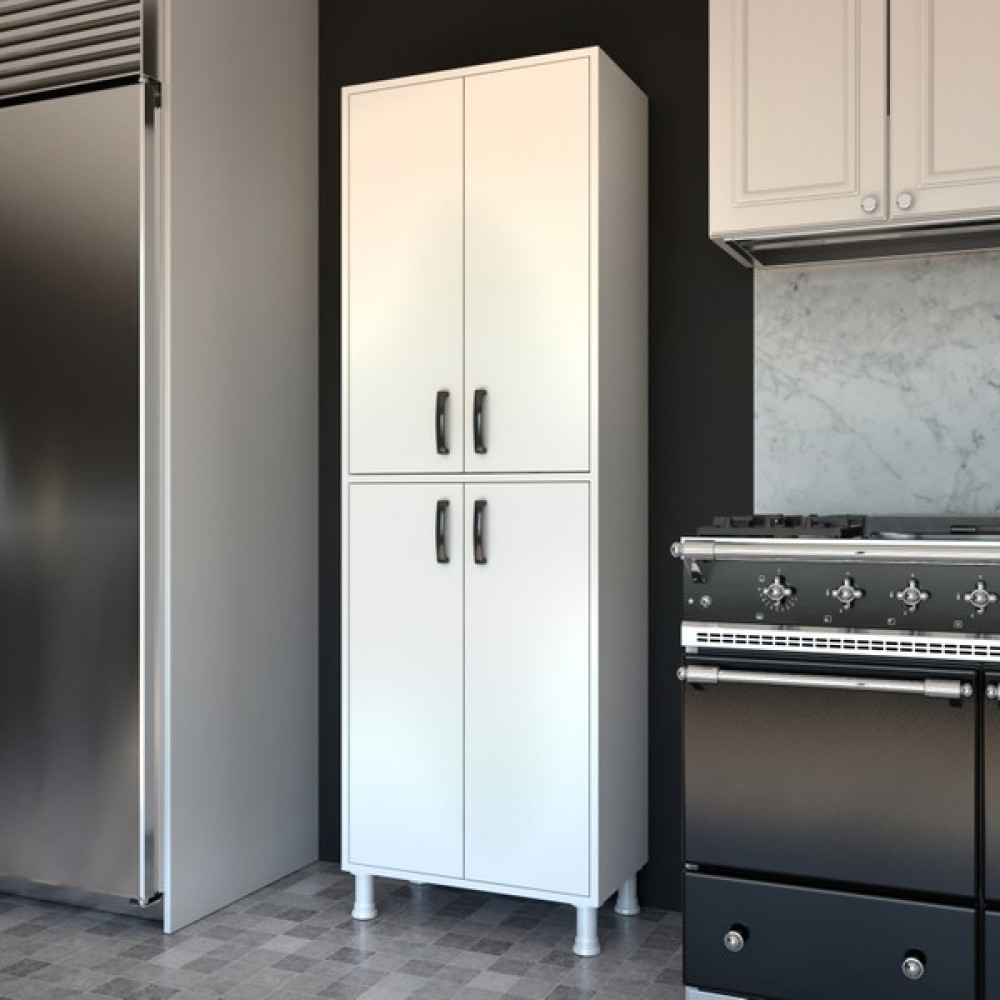 Rani F1 Çok Amaçlı Dolap 4 Kapaklı 6 Raflı Banyo Kiler Mutfak Dolabı Beyaz M4 Gardrop & Dolap Fiyatı