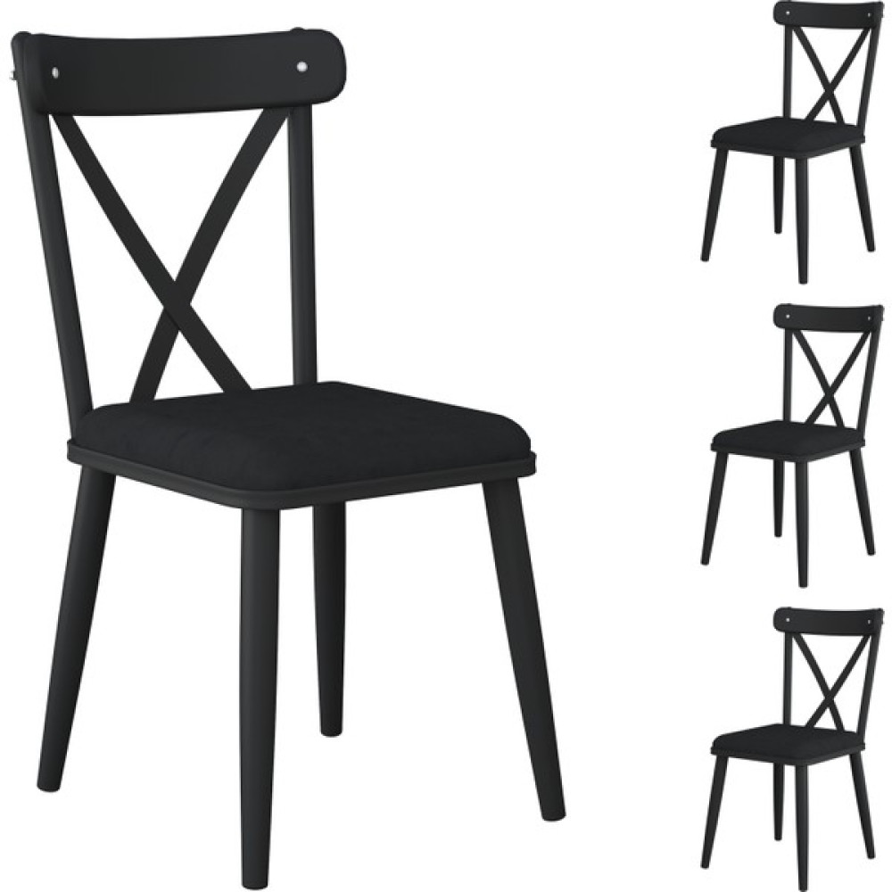 Rani JB108 Metal Sandalye Thonet Sandalye 4'lü Mutfak Yemek Masası Sandalyesi Siyah Masa - Sandalye & Tabure Fiyatı