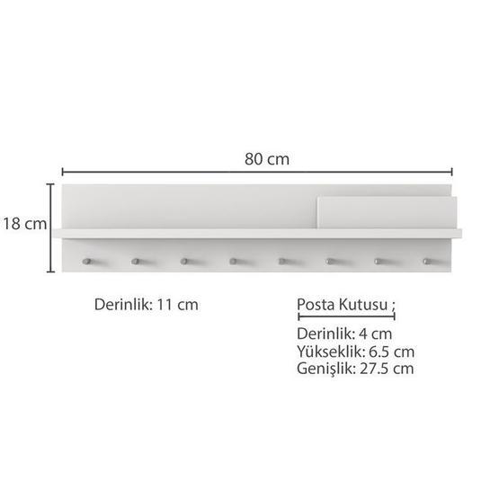 Rani P1 M1 Modern Duvar Askısı Portmanto Askılık Beyaz Vestiyer Vestiyer Fiyatı