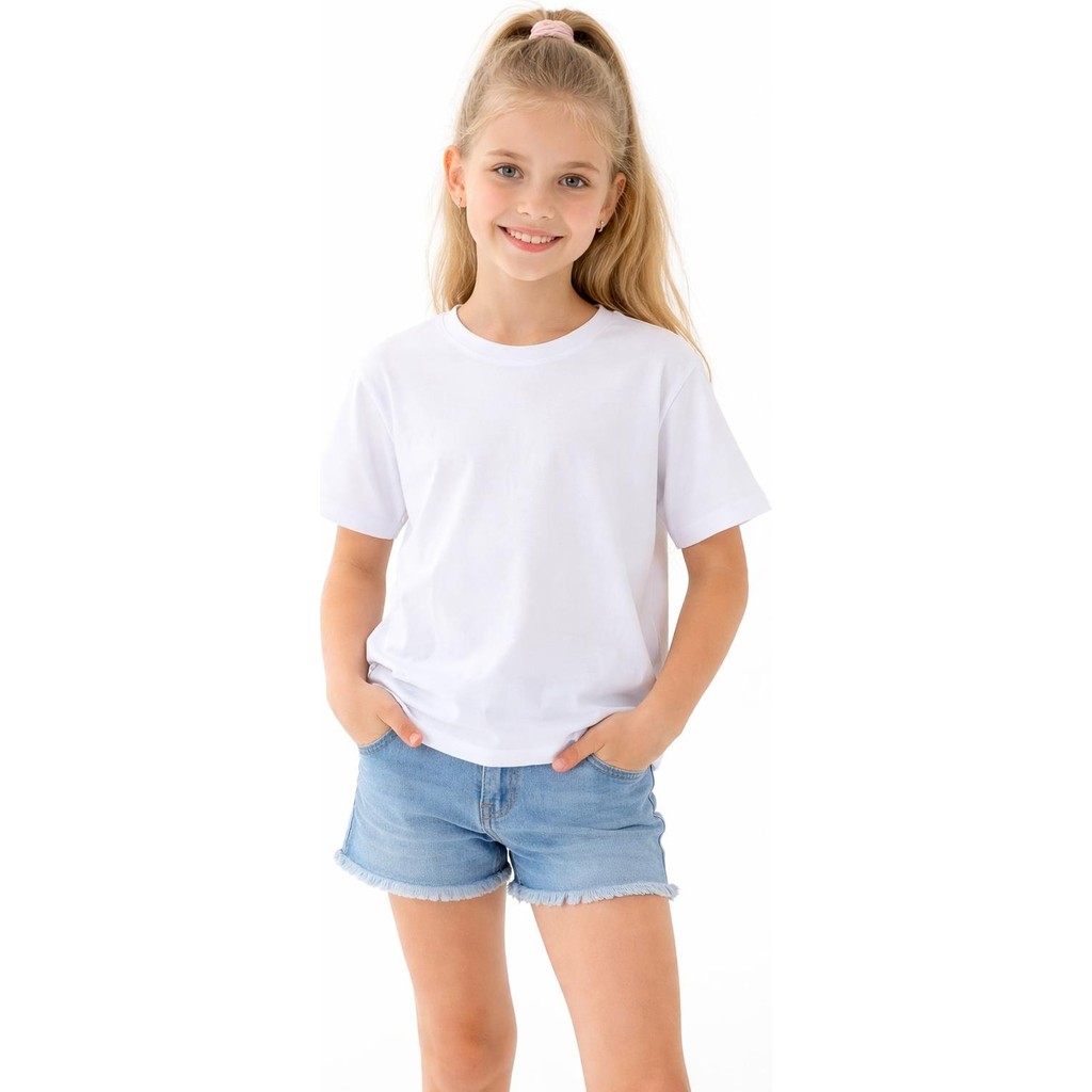 Rapapa Kız Çocuk Basic Beyaz Oversize Tişört – 59266 Giyim & İç Giyim Fiyatı