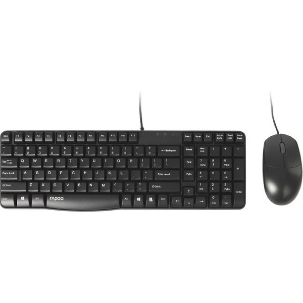 Rapoo NX1820 Model USB Türkçe Klavye ile Optik Mouse Kablolu Set Siyah Klavye - Mouse Fiyatı