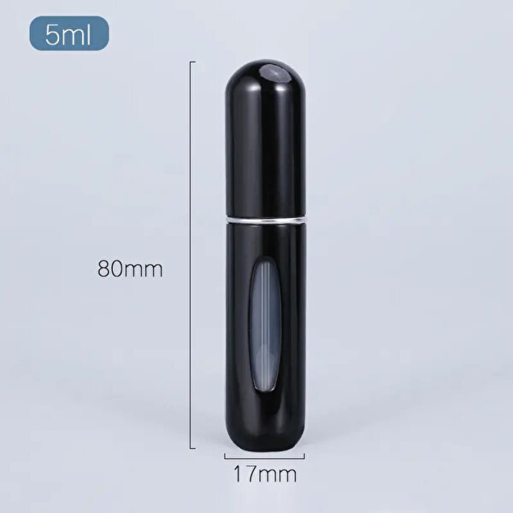 Rapsoli Mini Parfüm Şişesi Doldurulabilir Parfüm Şişesi Atomizer Cep Parfüm Şişesi Transfer Parfüm Şişesi - Siyah Hijyen ve Temizlik Fiyatı
