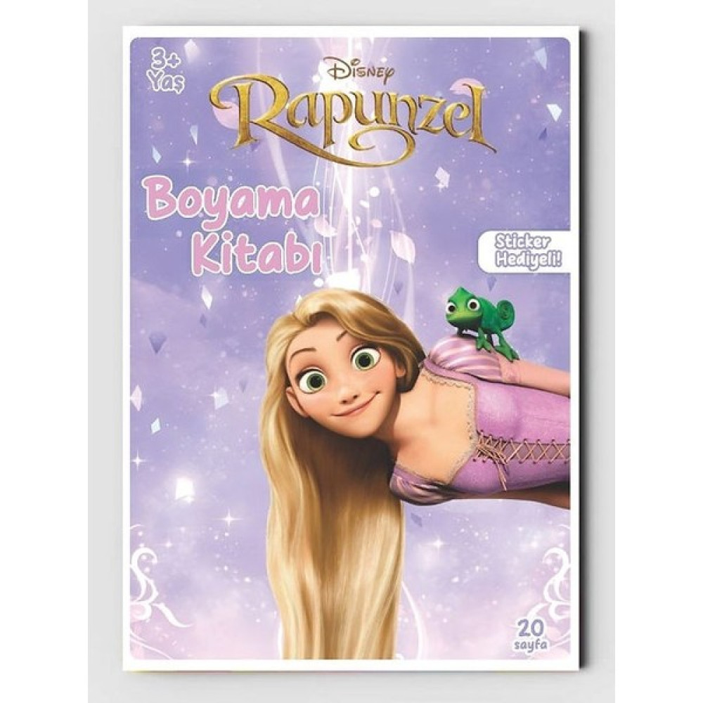 Rapunzel Boyama Kitabı (20 Tam Sayfa Resimli Boyama Kitabı) (+1 Sayfa Sticker) Sanatsal Malzemeler Fiyatı