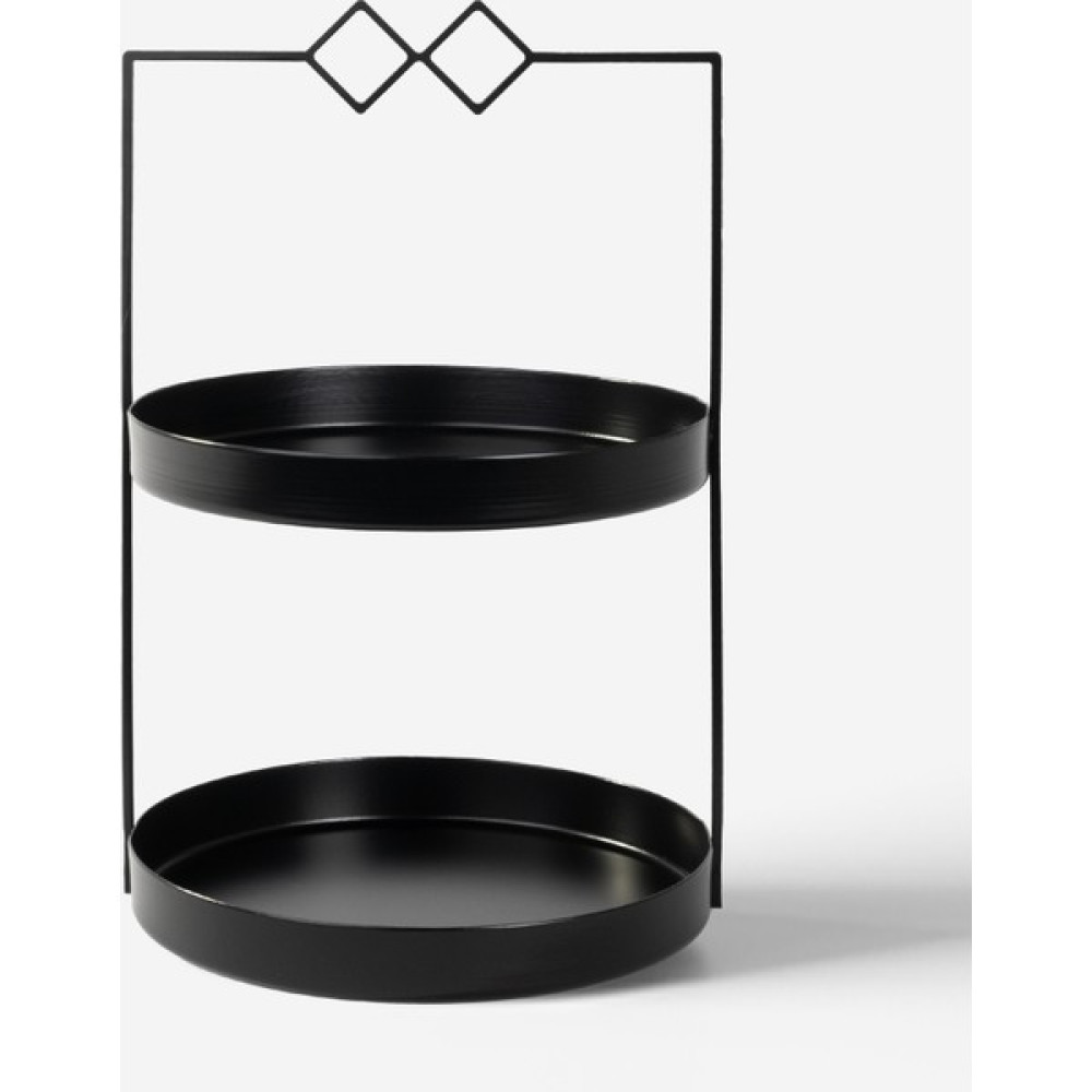 Rarart 2 Katlı Siyah Metal Organizer - Çok Amaçlı Düzenleyici - Luna Prizma Eşya Saklama / Düzenleme Fiyatı