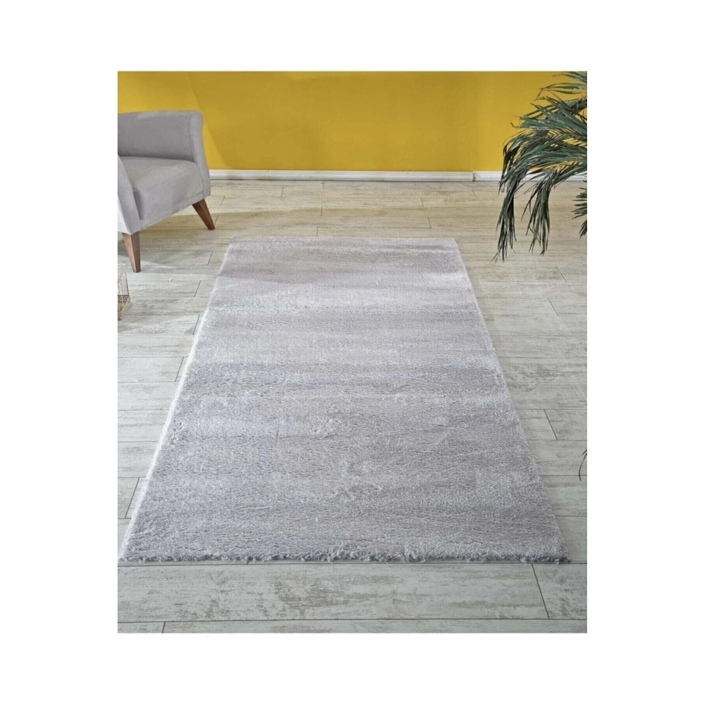 Raschel Carpet Raschel Carpet Kesme Yolluk Kaymaz Taban Yumuşak Peluş Halı Açık Gri 200 x 260 Beden Kilim Fiyatı