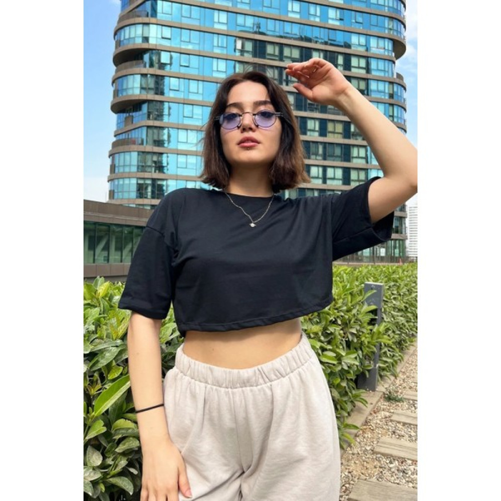 Raspberry Kadın Basic Oversize Crop T-Shirt Erkek Sweatshirt Fiyatı