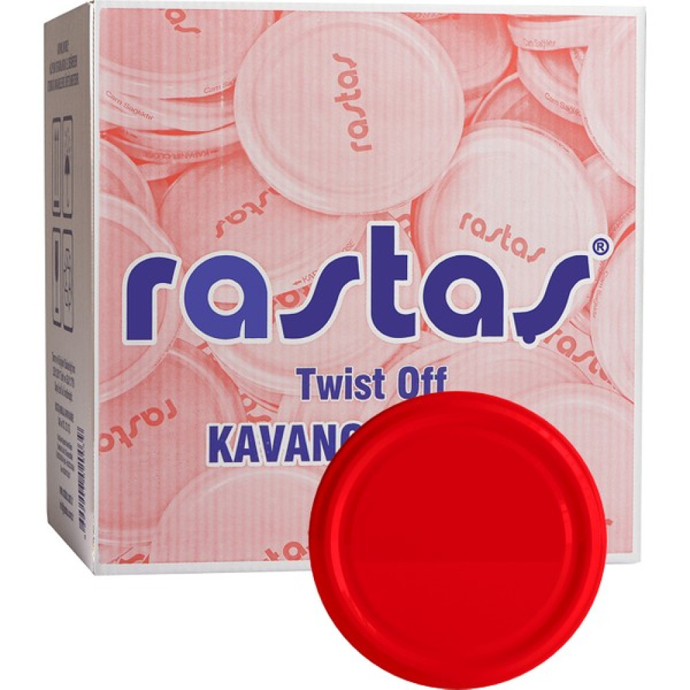 Rastaş 500 Adet Dökme Koli Kavanoz Kapağı -Kırmızı- 82 Mm. - Kırmızı - 82 ml Saklama Kapları Fiyatı