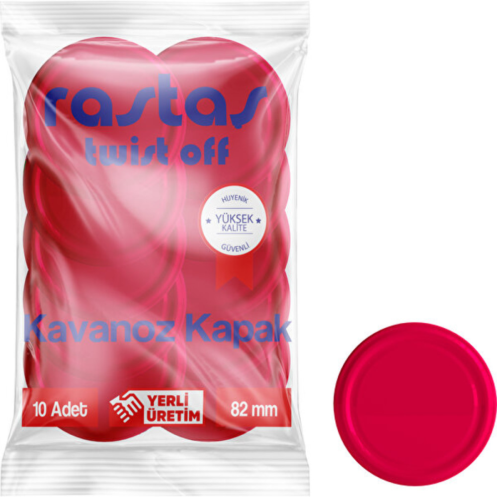 Rastaş Paketli 10 Adet Kavanoz Kapağı -Fuşya- 82 mm Saklama Kapları Fiyatı