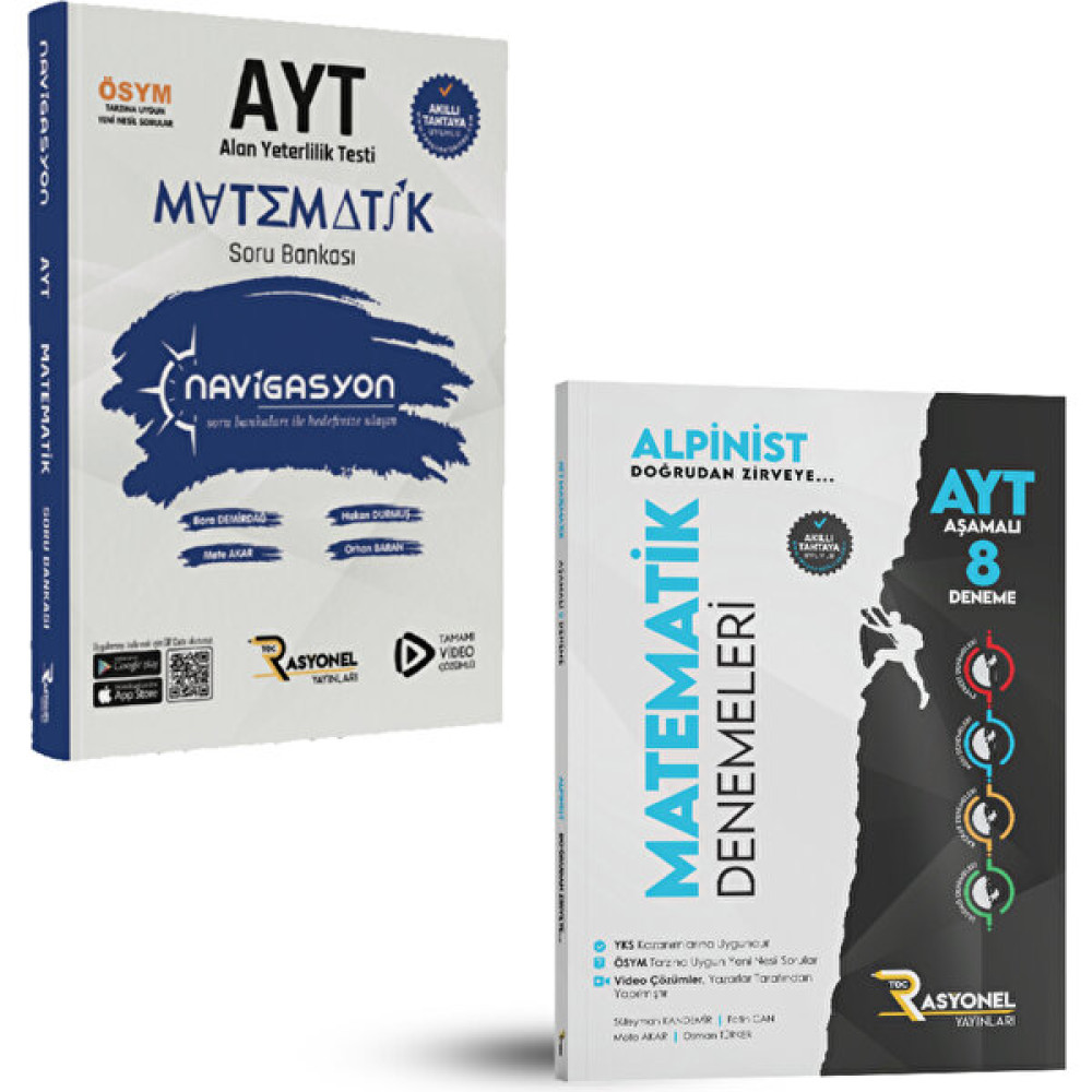 Rasyonel Yayınları 2024 AYT Matematik Soru Bankası - AYT Matematik 8'li Deneme Seti 2 Kitap Matematik Fiyatı