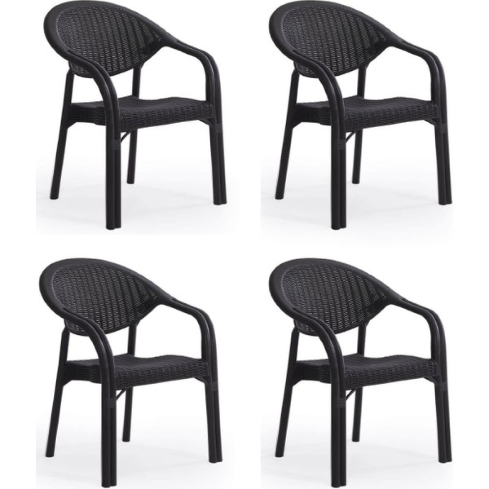 Rattan 4'lü Bambu Bahçe&balkon,teras Sandalye - Kahverengi Oto Boyaları Fiyatı