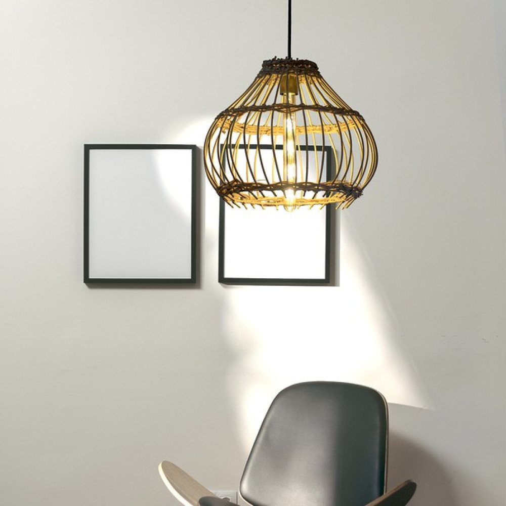 Rattan Avize Sarkıt Bambu Octopus - Ahşap - 1'li Avize Fiyatı